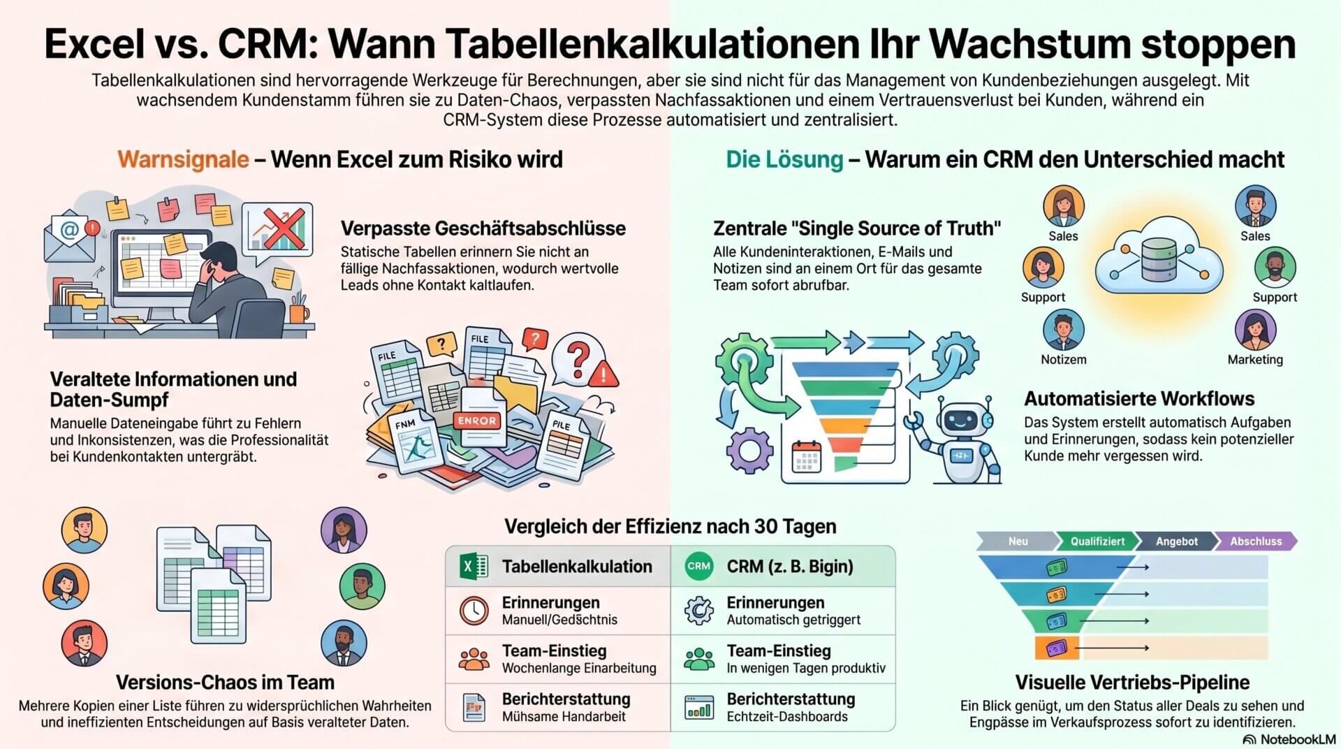 Mehr über den Artikel erfahren Warum Ihre Excel-Tabelle ein stiller Profit-Killer ist – und wie Sie den Absprung schaffen