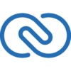 Ein blaues Logo mit einem Pfeil in der Mitte, entworfen für die Marketingautomatisierung.